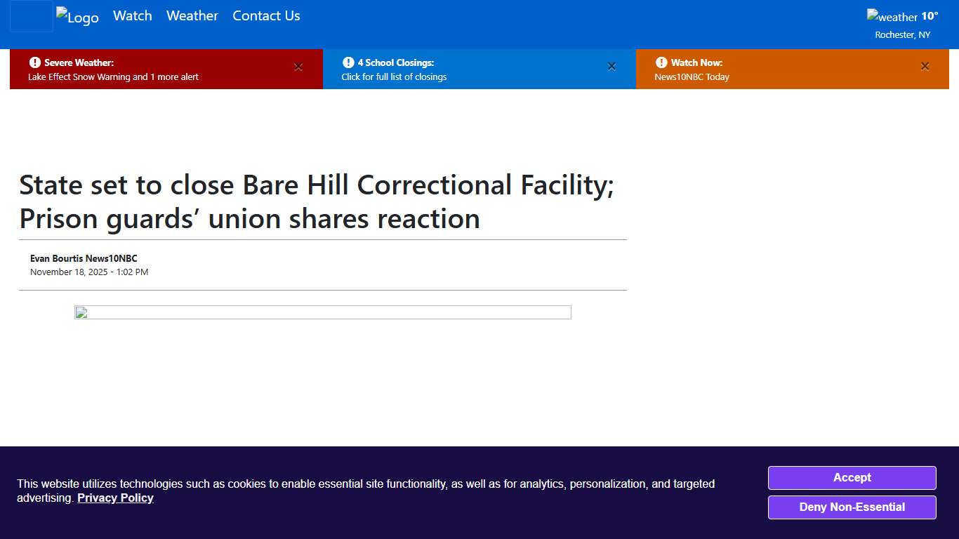 State set to close Bare Hill Correctional Facility; Prison guards' union shares reaction - WHEC.com